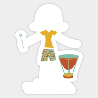 Funny Womens Timpani Design Sticker